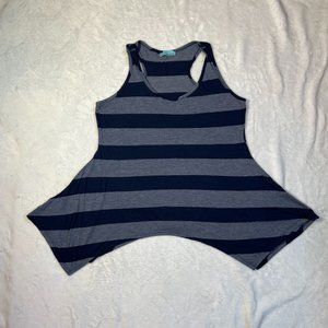 4 for $20. Queen Esther striped navy blue tank top M
